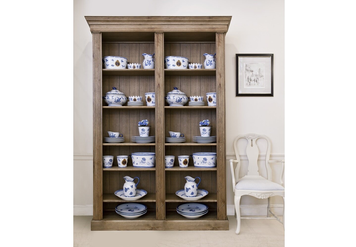 Double Bibliotheque Bookcase in Oak