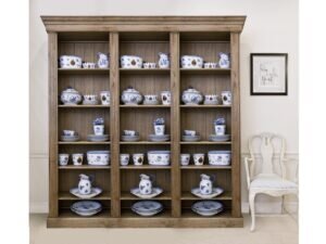 Triple Bibliotheque Bookcase in Oak