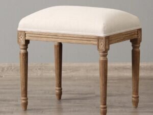 Karlsholm Dressing Table Stool in Arran Linen