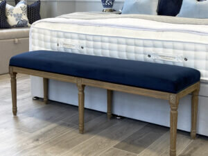 Karlsholm Bench Stool in Midnight Velvet