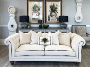 Kensington 3 Seater Sofa Shown in Bespoke Fabric