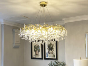 Glass Droplet Chandelier, Small 100cm