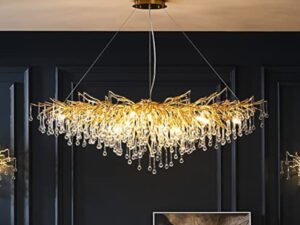 Glass Droplet Chandelier, Large 150cm