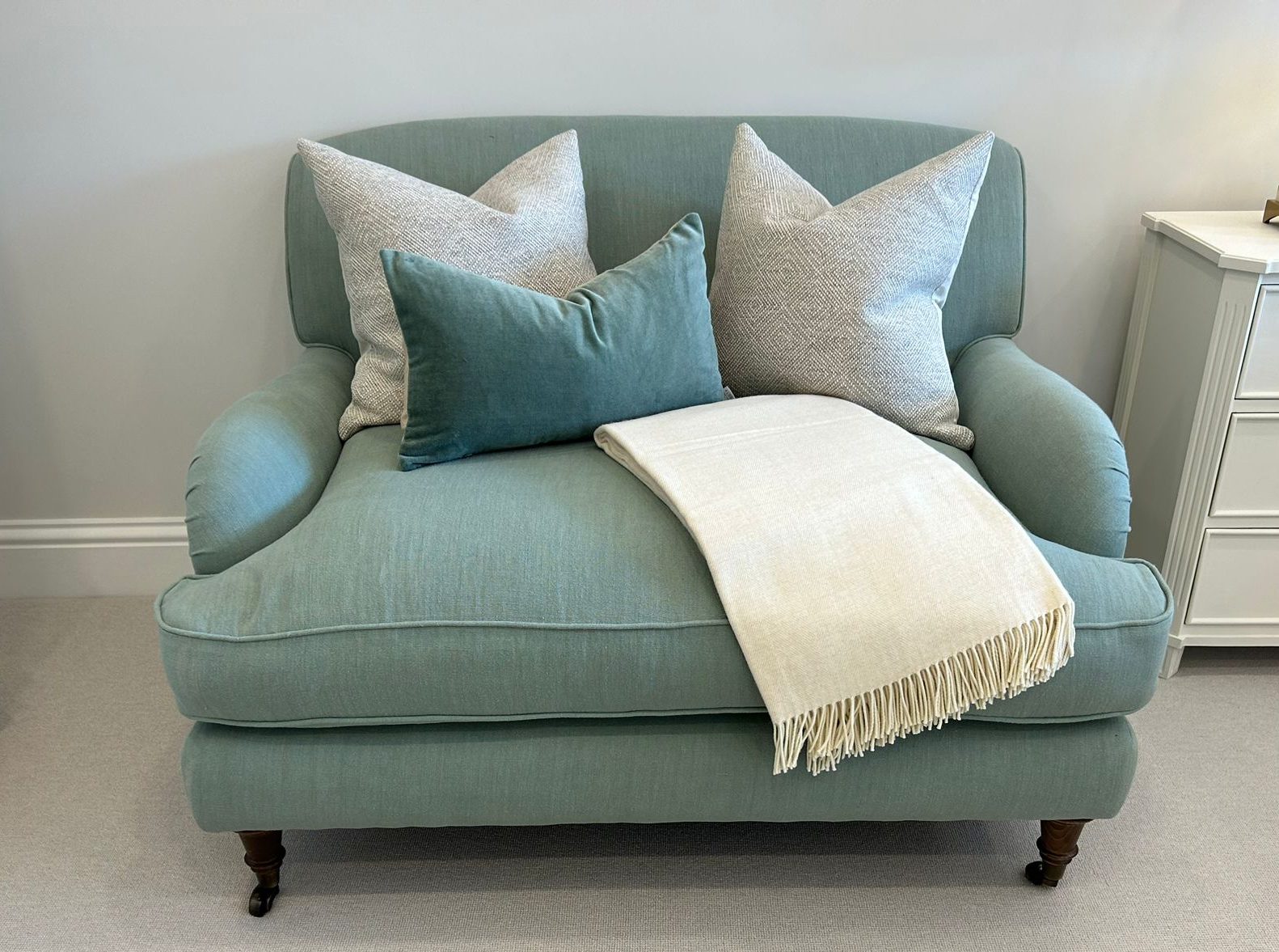 Helmsley Snuggler in Designer Sage Fabric