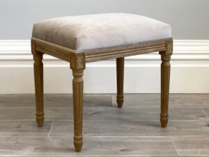 Karlsholm Dressing Table Stool in Mink Velvet