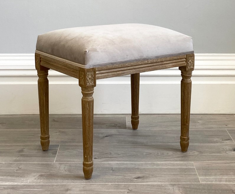 Karlsholm Dressing Table Stool in Mink Velvet