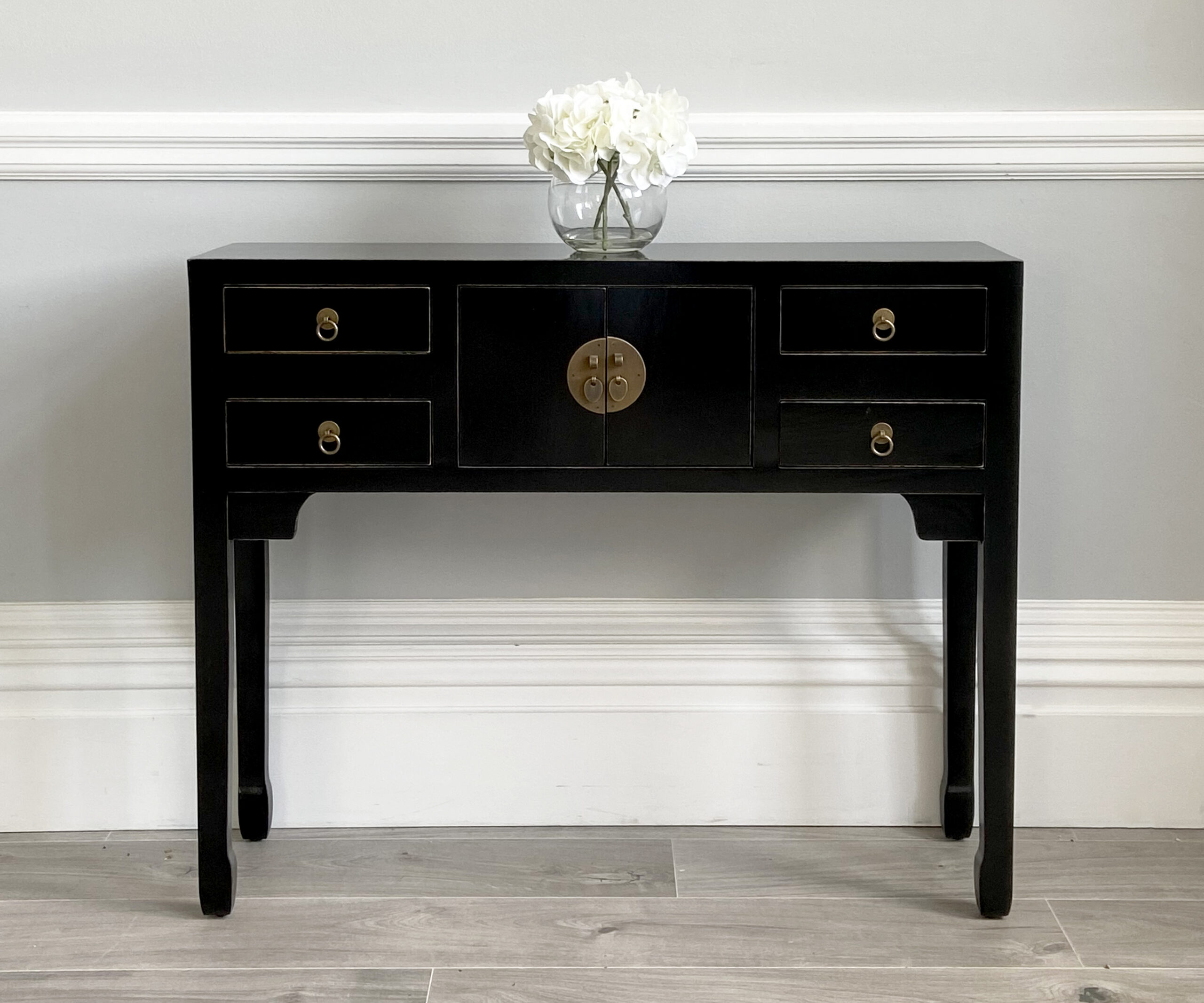 Oriental Style Dali Black Hall Table