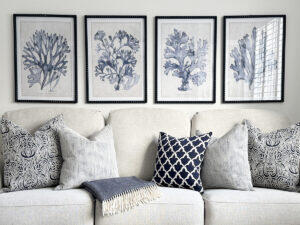 Set of 4 Framed St Barts Corals