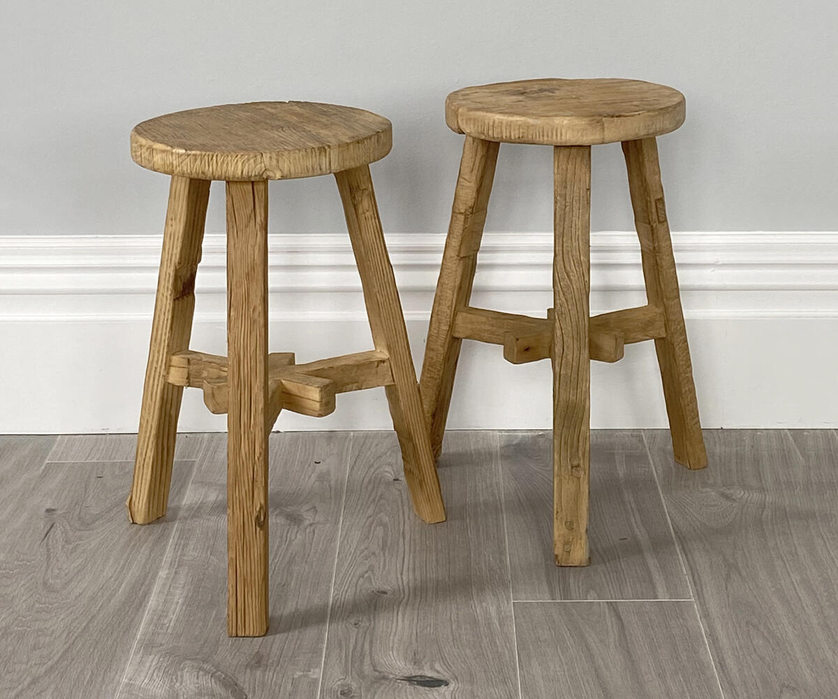 Reclaimed Round Stool
