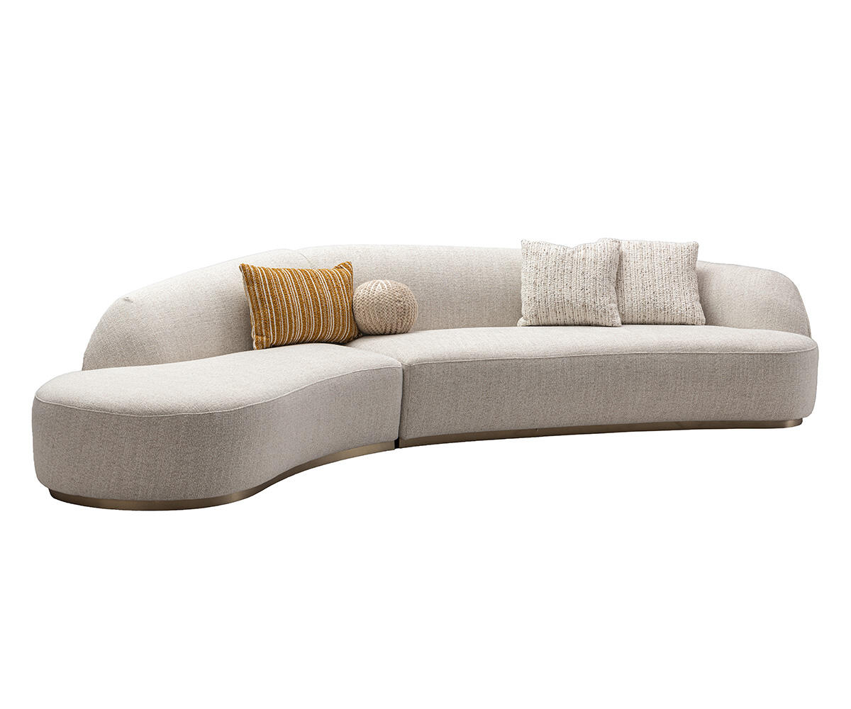 NSFZ2411-LEFT-SIL Amalfi Sofa in Silver SIDE Small