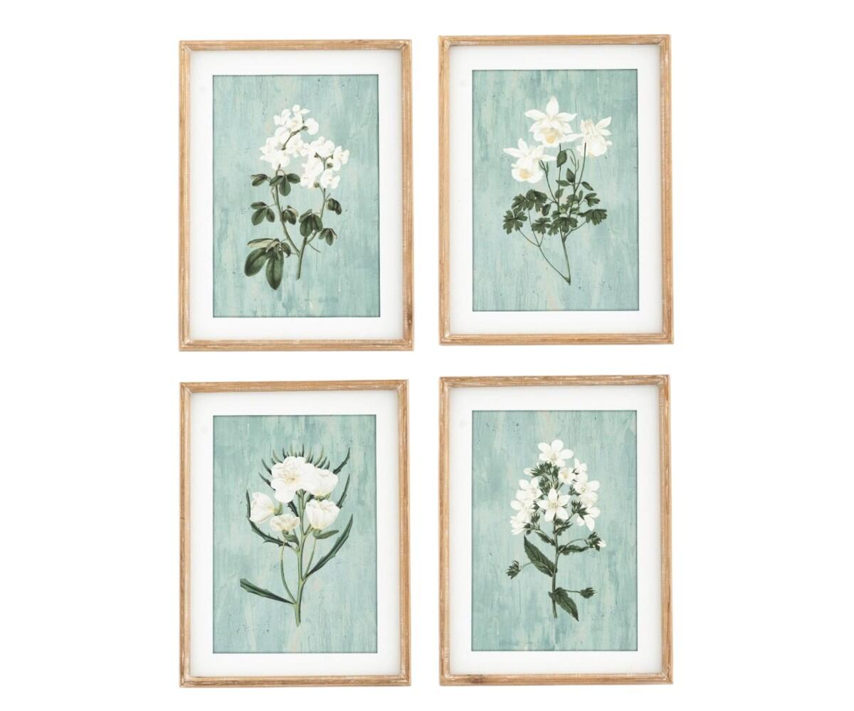 Set of 4 Framed Wild Blooms