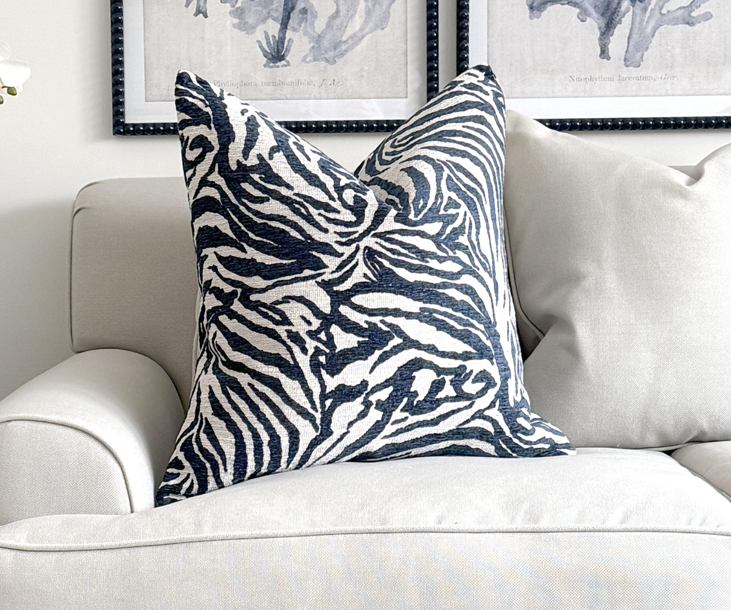 Cushion - Zebra Indigo 56x56cm