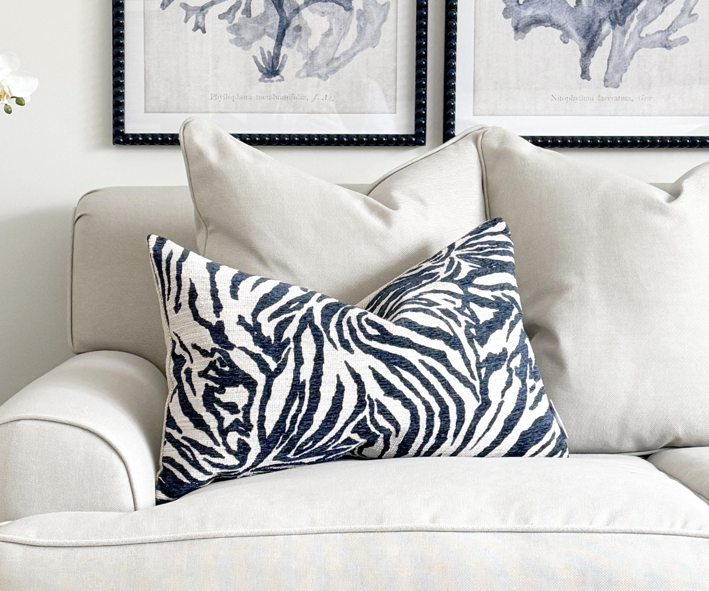 Cushion - Zebra Indigo 59x36cm