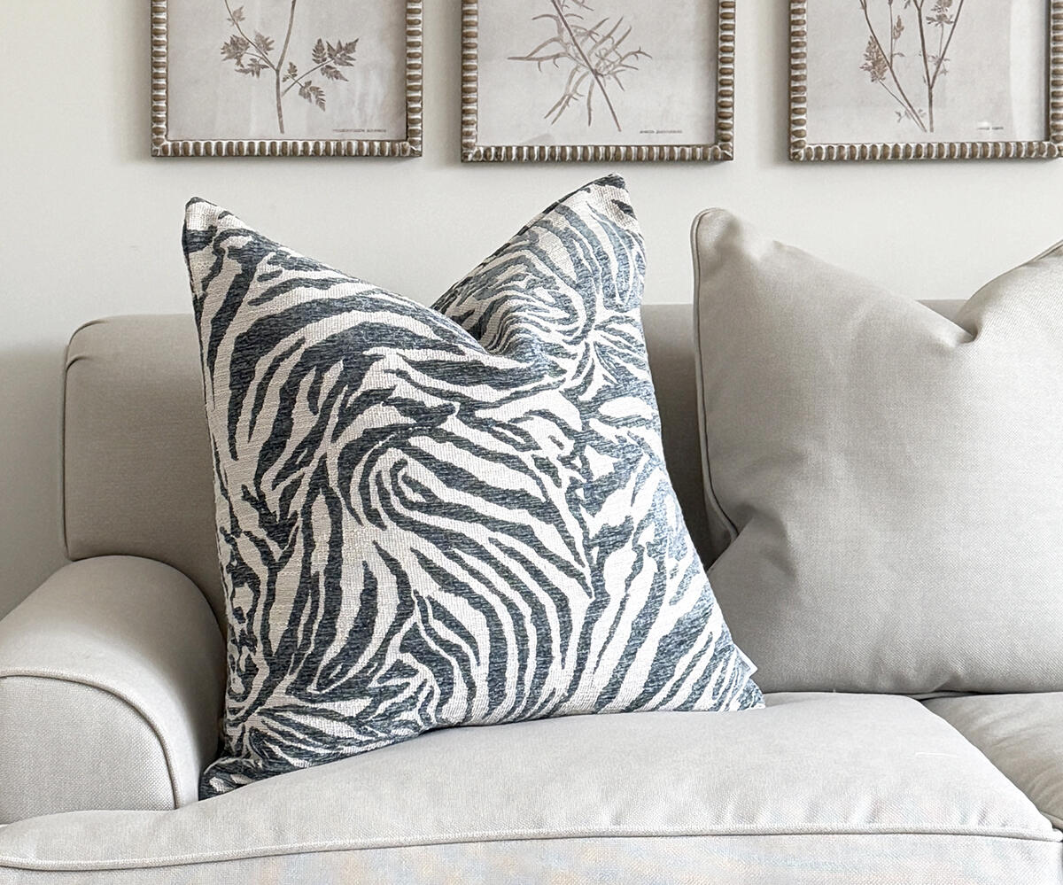 Cushion - Zebra Denim 56x56cm