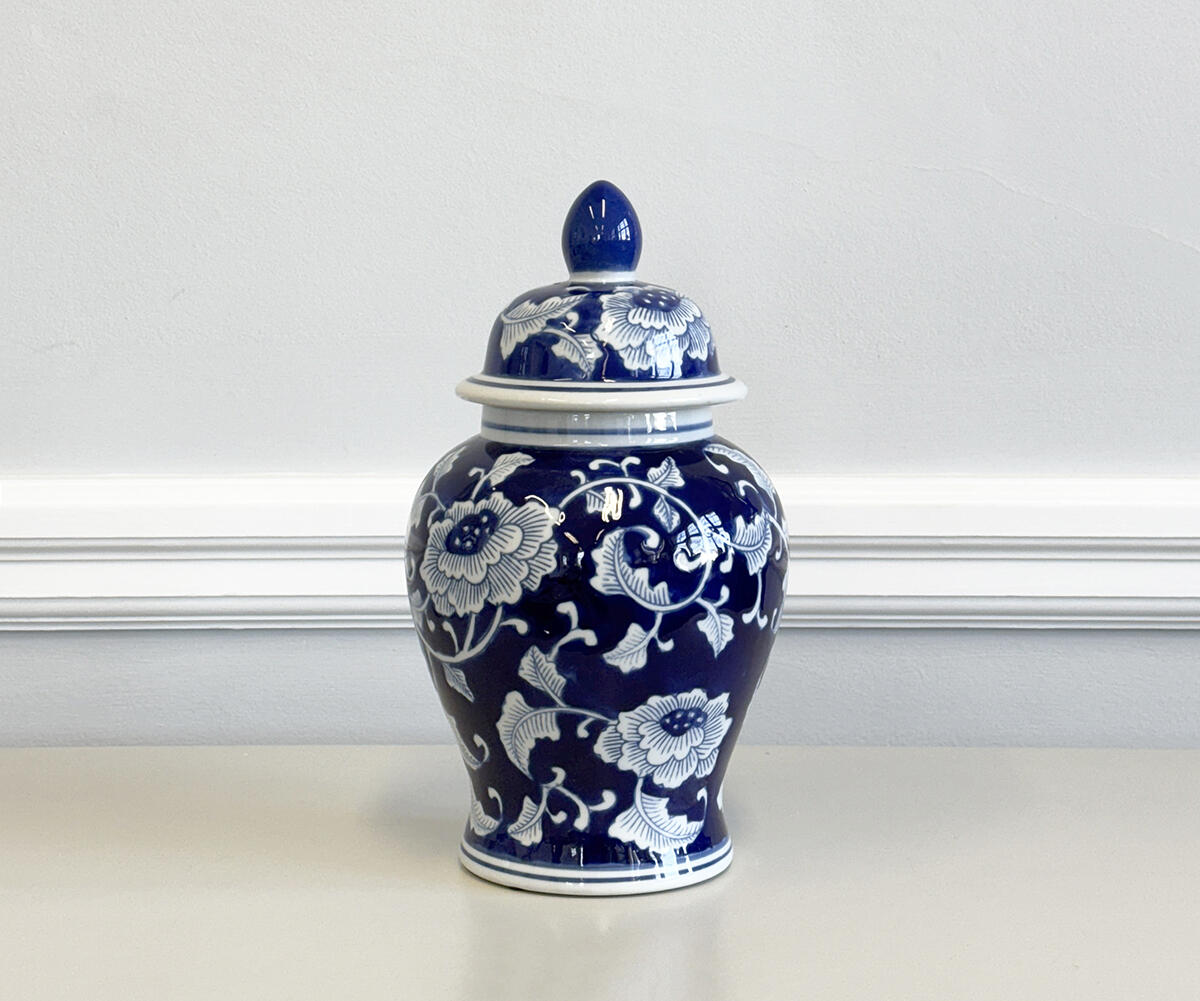 Small 12" Lotus Ginger Jar