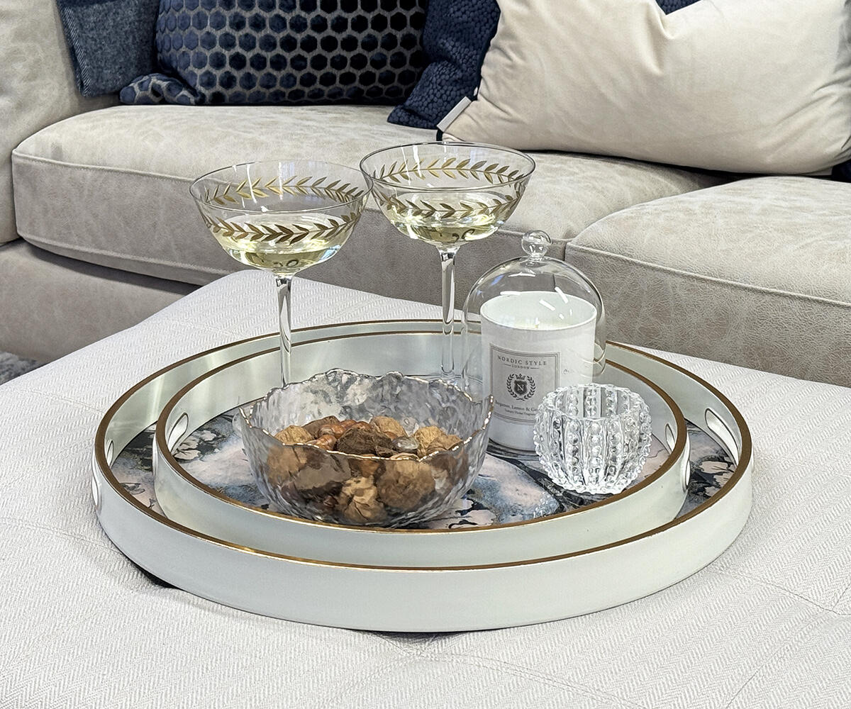 Set of 2 Hydrangea Bloom Trays