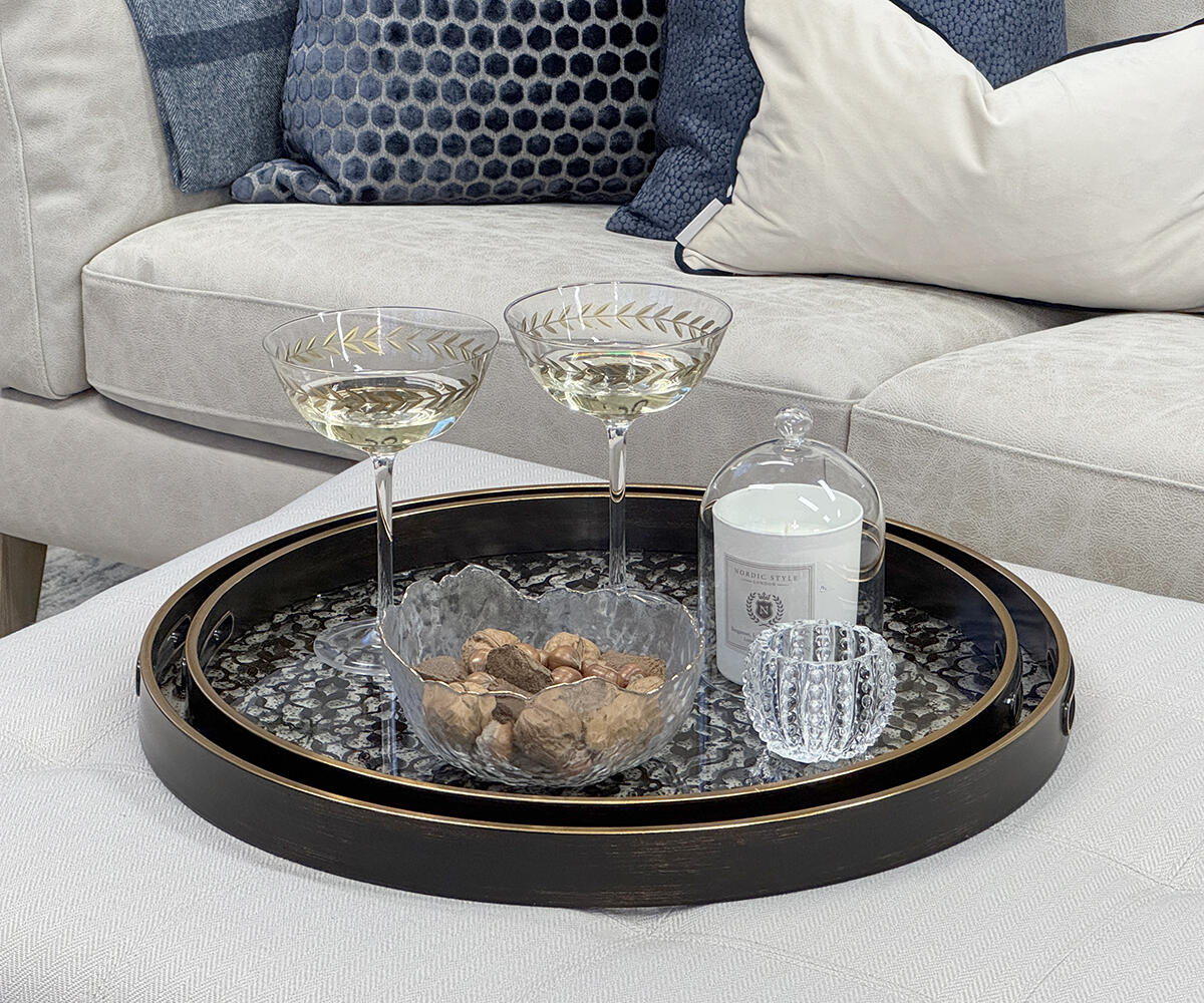 Set of 2 Marrakesh Glass Trays
