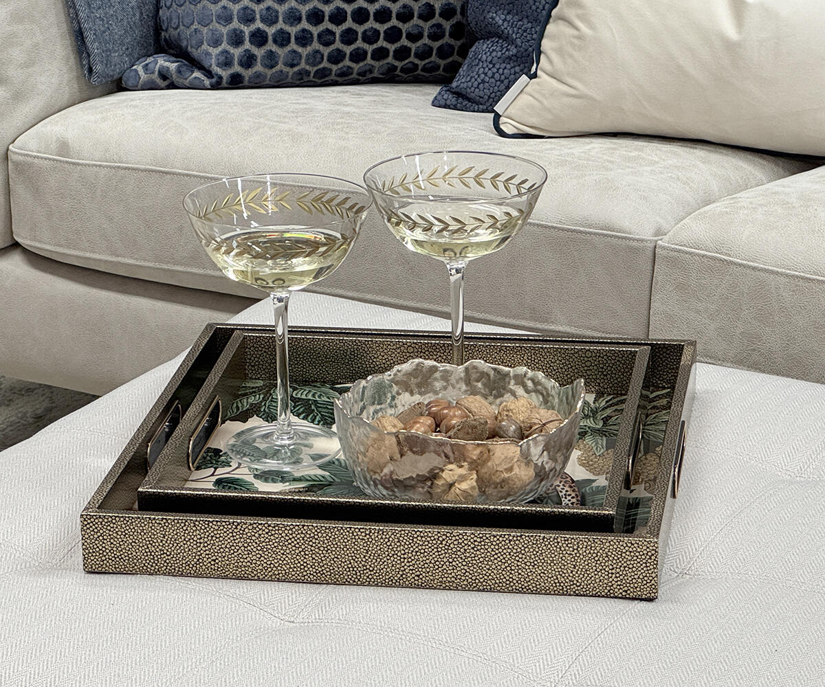 Set of 2 Square Leo Trays