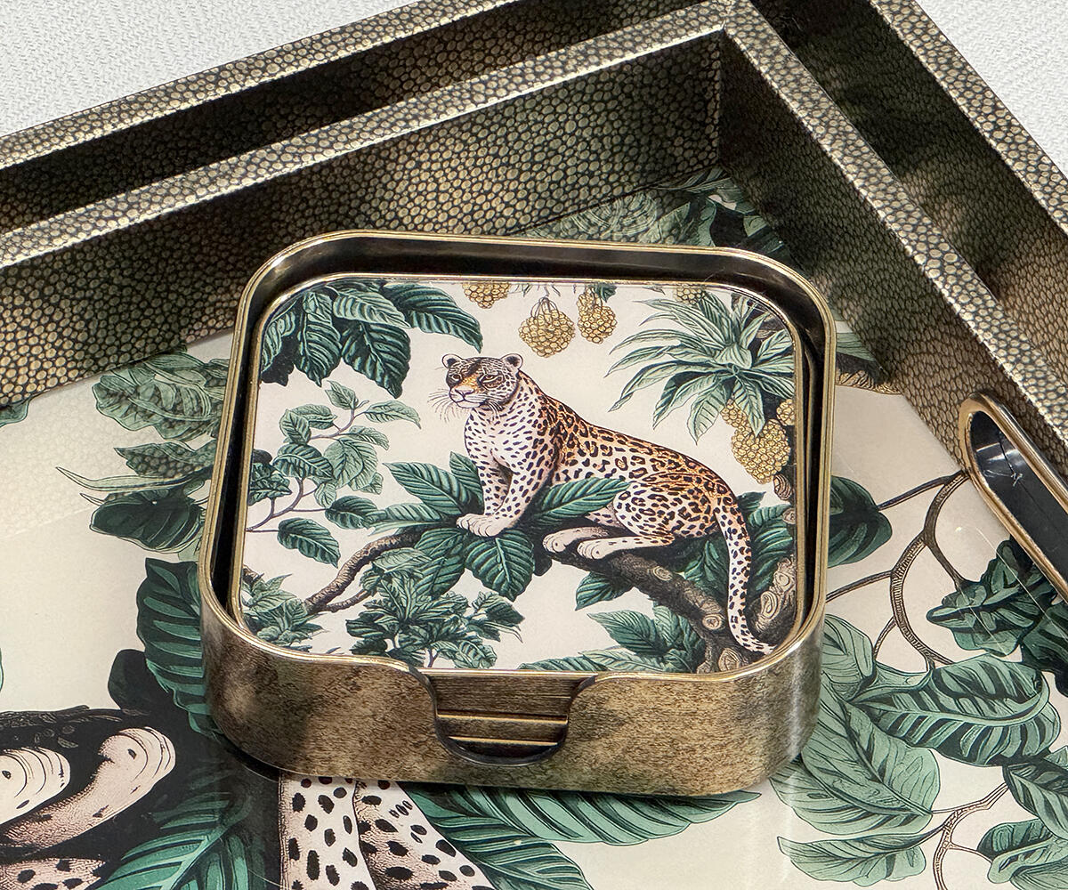 Set of 4 Leo Coasters