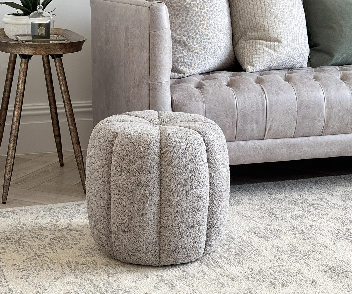 Teddy Stool in Pewter