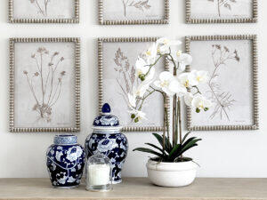 Real Touch Orchid in Cream Bowl, 22.5"