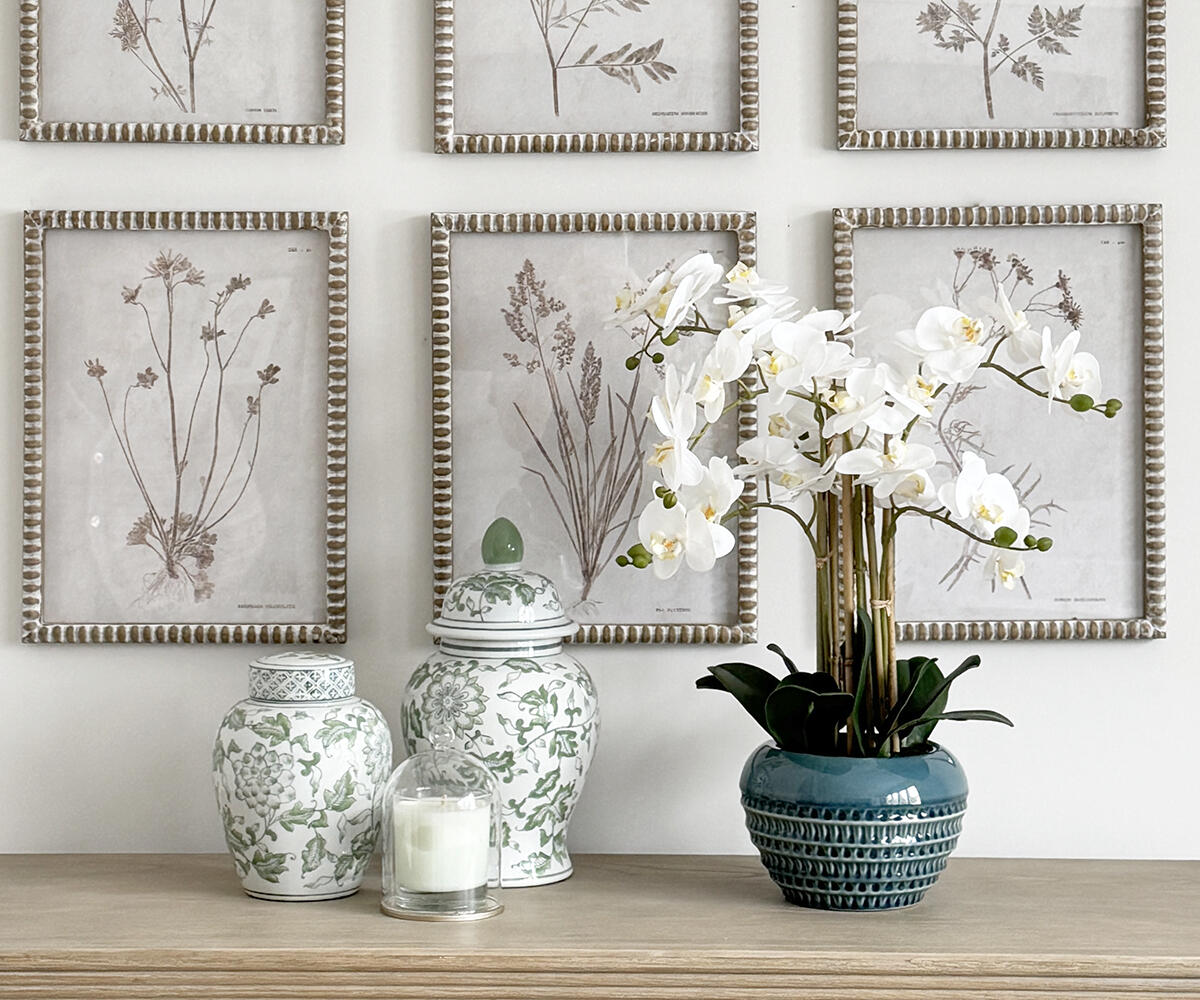 Real Touch Orchid in Teal Pot, 23"