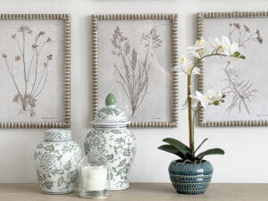 Real Touch Orchid in Teal Pot, 19"