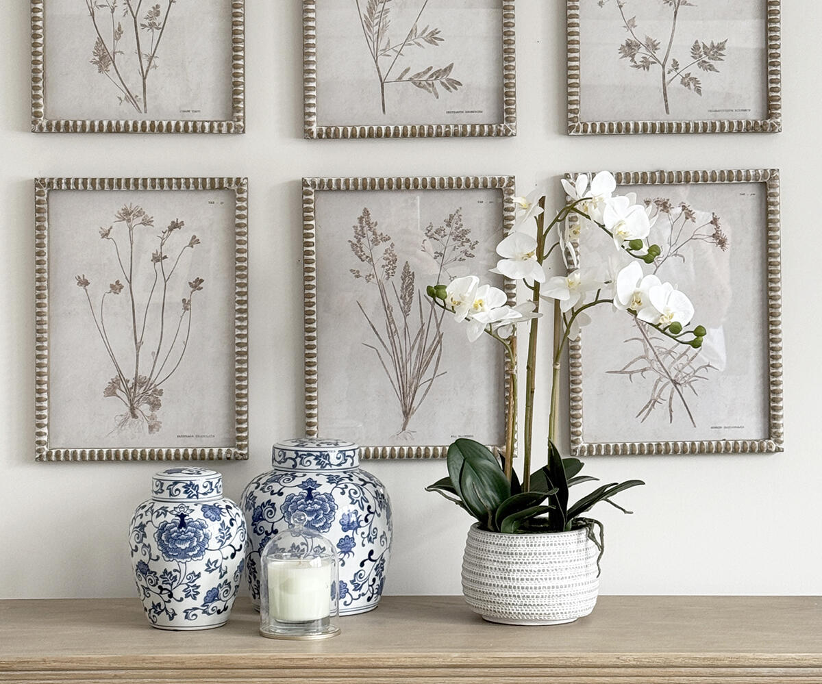 Real Touch Orchid in Grey Pot, 24"