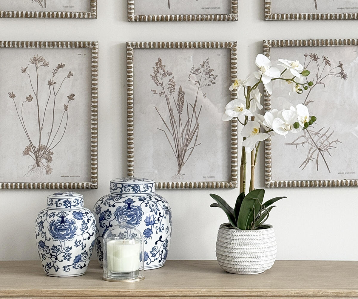 Real Touch Orchid in Grey Pot, 22"