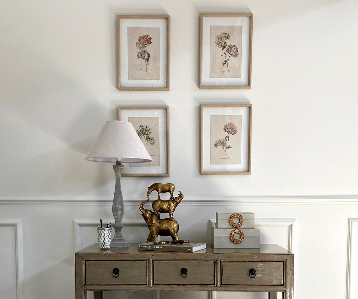 Set of 4 Framed Hydrangea Bloom Prints