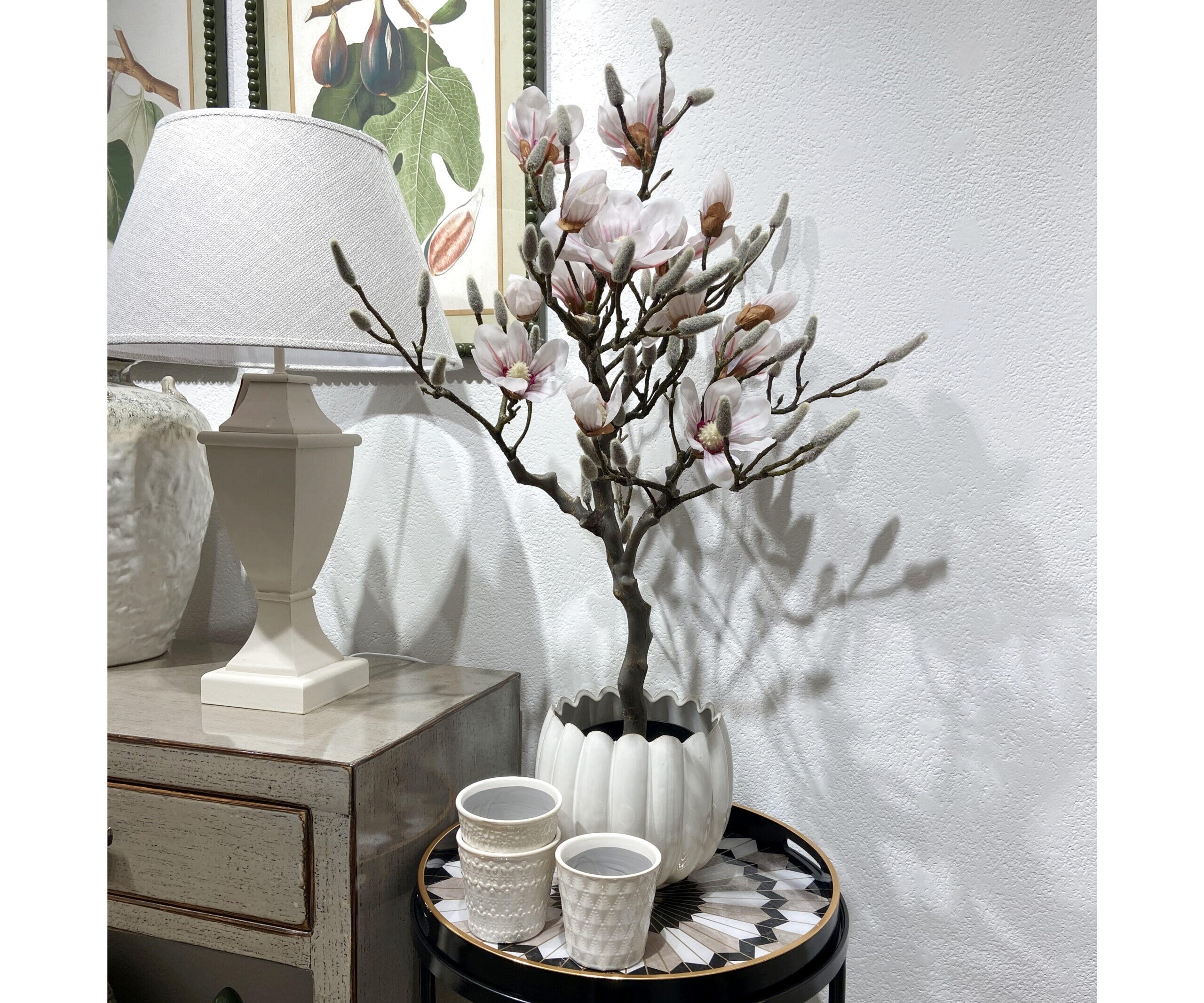 Medium Real Touch Pink Magnolia Tree