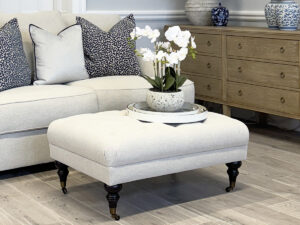 Woodstock Tufted Ottoman in Wheat