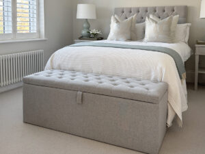 Tufted Blanket Box in Fog